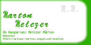 marton melczer business card